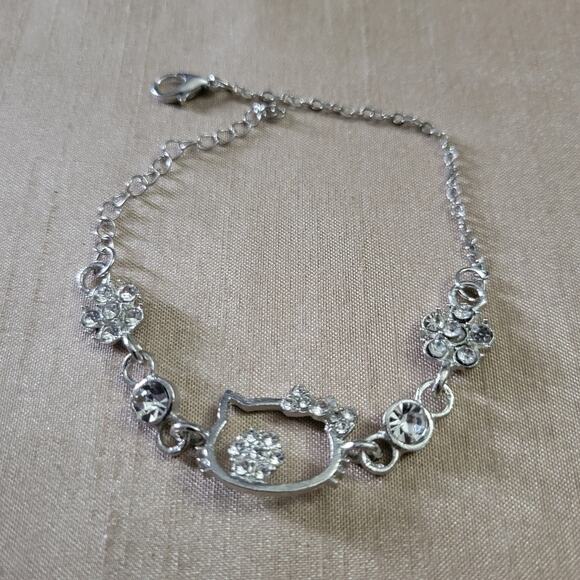 Sanrio Hello Kitty crystal silver charm bracelet - Picture 3 of 3